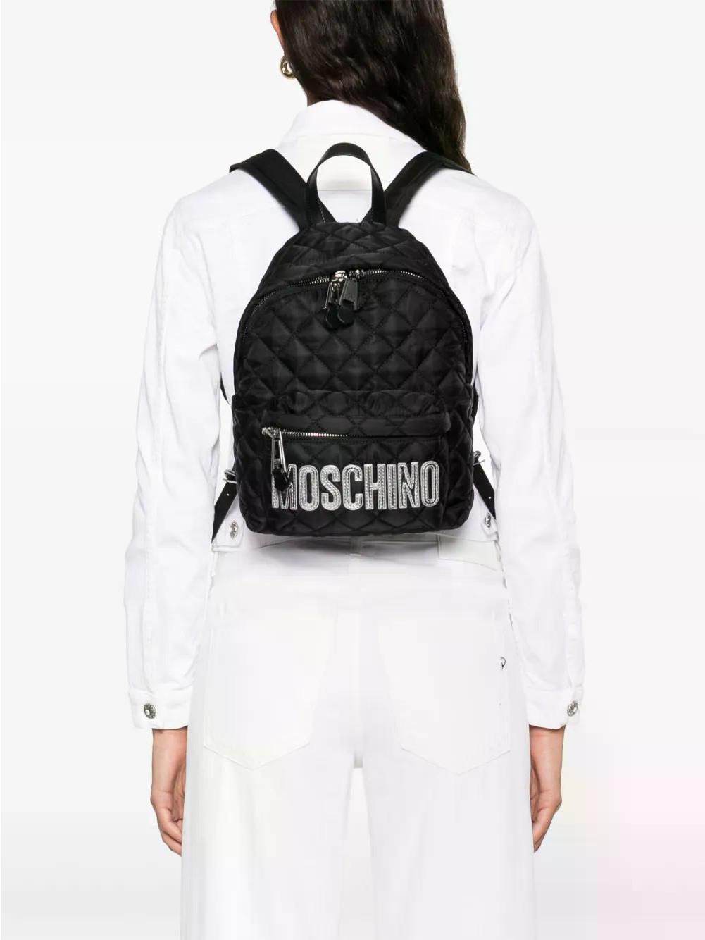 Moschino Quilted Logo Mini Backpack (Used, Like New)